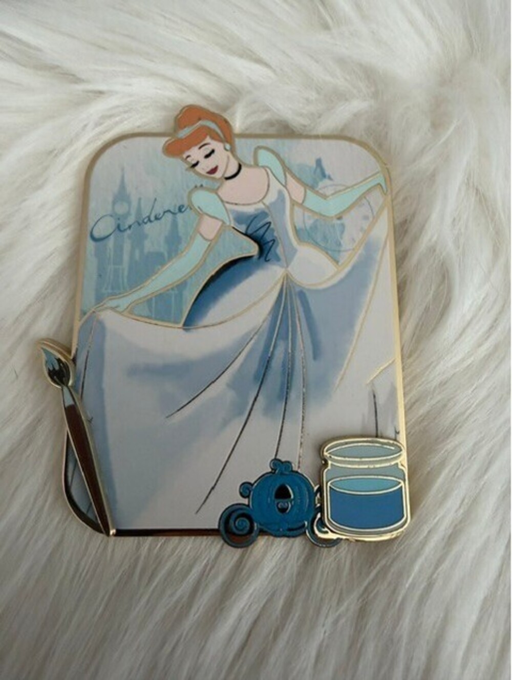 PRINCESS CINDERELLA BRUSHSTROKES OF ROYALTY PALM PIN LE 750